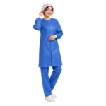 ست روپوش و شلوار یکبار مصرف یقه گرد