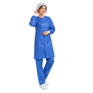 ست روپوش و شلوار یکبار مصرف یقه گرد